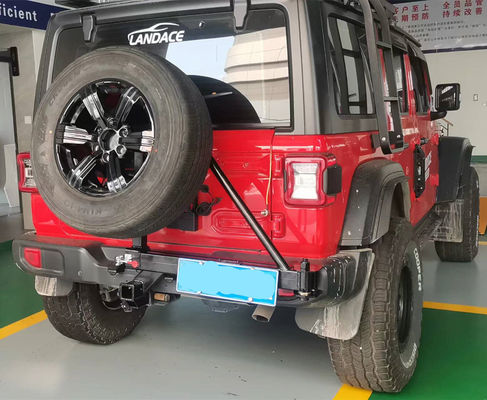 Cargador de neumáticos de repuesto de montaje de enganche de acero negro para Toyota Bike Carrier Modificación