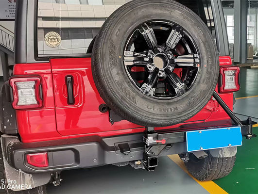 Cargador de neumáticos de repuesto de montaje de enganche de acero negro para Toyota Bike Carrier Modificación