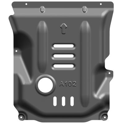 Protección del motor Alfa Romeo Giulia con placa de deslizamiento de aleación de aluminio y magnesio en negro