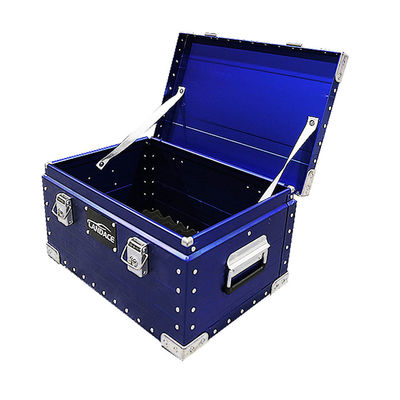 Caja de almacenamiento de la cocina del auto de acampada de aluminio OEM Caja de cocina del campamento azul