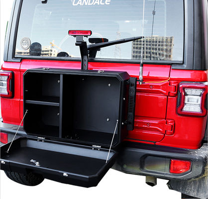 Wrangler JL Off Road Jeep Aluminio puerta trasera de la caja de almacenamiento exterior tamaño 700x450x317mm