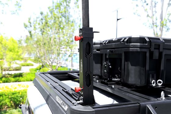 Soporte de asta de bandera de aluminio resistente a la oxidación 323X78X86mm para Jeep Multifuncional