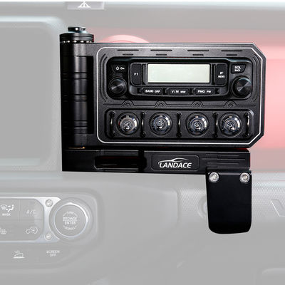 Panel de la plataforma de soporte de radio de la consola central de Wrangler con superficie anodizada dura