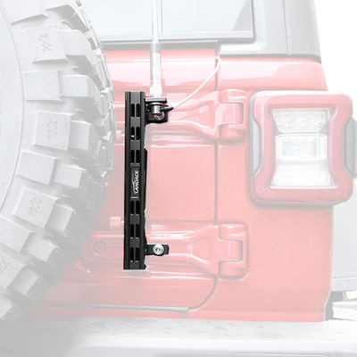 Portabandera de aleación de aluminio y soporte de alambre de radio para Jeep Wrangler JL Gladiator