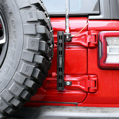 Portabandera de aleación de aluminio y soporte de alambre de radio para Jeep Wrangler JL Gladiator