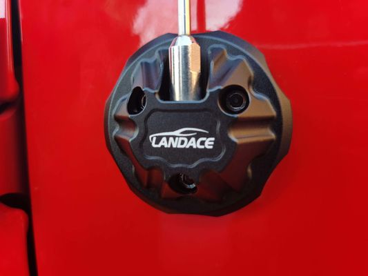 74*74*30mm Capa de base de antena de aleación de aluminio negro primaria para Jeep Wrangler JL JK
