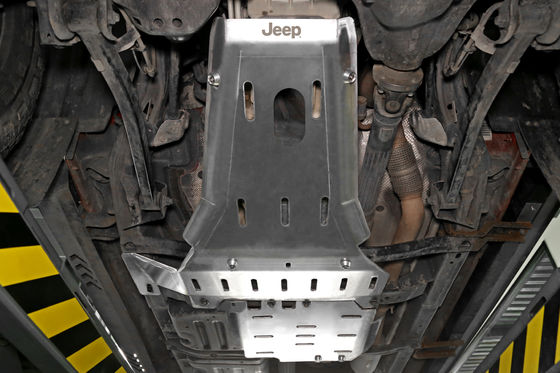 Jeep Wrangler JL JK 4x4 de aleación de aluminio bajo el motor Protección de protección placa de deslizamiento negro