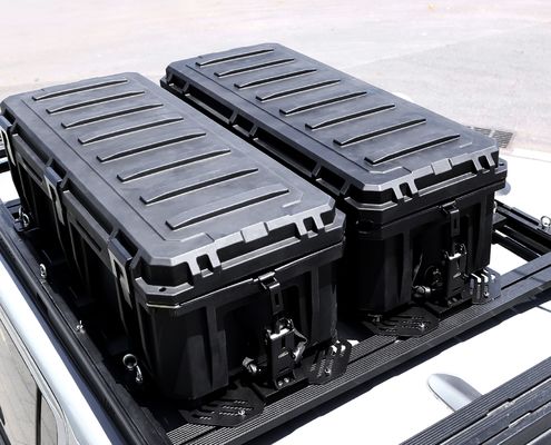 Caja de almacenamiento de plástico duro impermeable fácil de instalar para el montaje de bastidores de techo al aire libre
