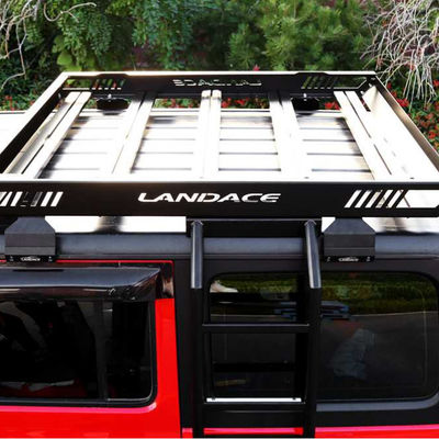 LANDACE Custom Universal Car Roof Rack Cesta de carga para Jeep Wrangler Transporte de camioneta