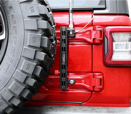 323X78X86mm Portón de cola anodizado duro soporte de asta de bandera para Jeep Wrangler multifunción