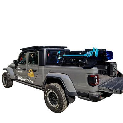 Tienda de coches con bastidor de bañera multifuncional y revestimiento en polvo negro ajustable para techo 4x4