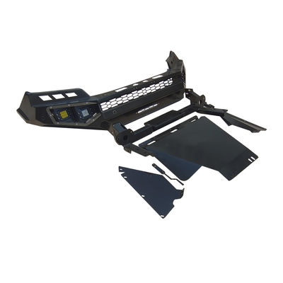 NP300 Torno negro de barra de toro delantero parachoque trasero parachoque con porta neumáticos para Nissan Navara