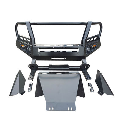 NP300 Torno negro de barra de toro delantero parachoque trasero parachoque con porta neumáticos para Nissan Navara