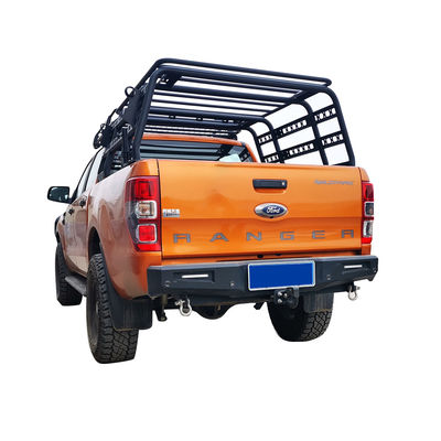Ford Ranger Black Winch Bull Bar Parachoques delanteros con porta neumáticos para el portador de jerrycan parachoques traseros