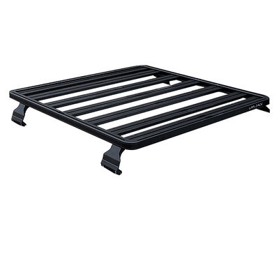 Repuesto de techo de automóvil de aluminio universal con techo recubierto de polvo negro montado cesta de equipaje