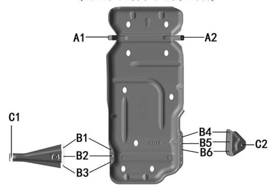 Nissan Navara recubierto con polvo debajo del vehículo Blindaje del motor Cuadro de transferencia de protección de motor 3D Placa de deslizamiento