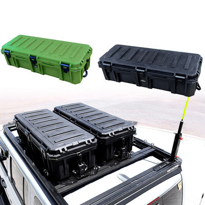 110L Negro Verde Fuera de la carretera LLDPE Kit de herramientas de plástico de coche caja de juego para el techo del coche de almacenamiento superior