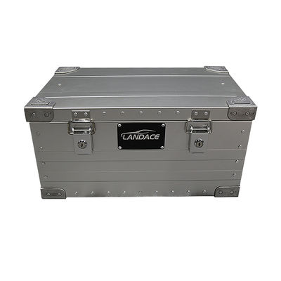 Caja de almacenamiento para acampar al aire libre de aleación de aluminio con diseño funcional y recubrimiento en polvo