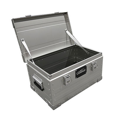 Caja de almacenamiento para acampar al aire libre de aleación de aluminio con diseño funcional y recubrimiento en polvo