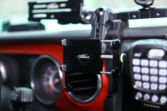 Proceso CNC Mecanizado de aleación de aluminio Consola central soporte Gopro para Jeep Wrangler