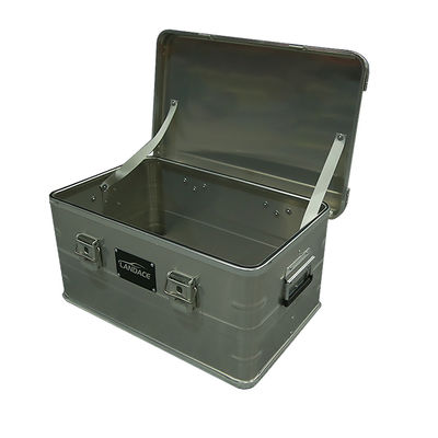 Caja de almacenamiento para excursiones al aire libre de aleación de aluminio anodizado de 600 * 400 * 300 mm para excursiones de vintage