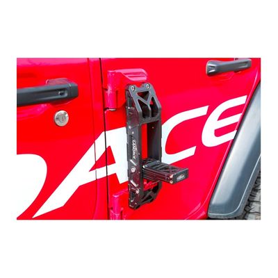 Paso de puerta de automóvil mecanizado CNC negro para Jeep Wrangler JL JK Plegable Anodizado duro