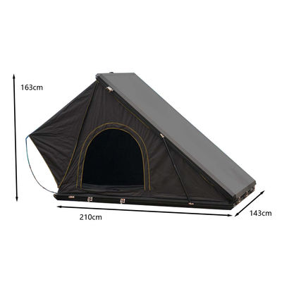 Tienda de techo de aluminio de cáscara dura para 4 personas Camper abierto tamaño 210 * 143 * 163cm