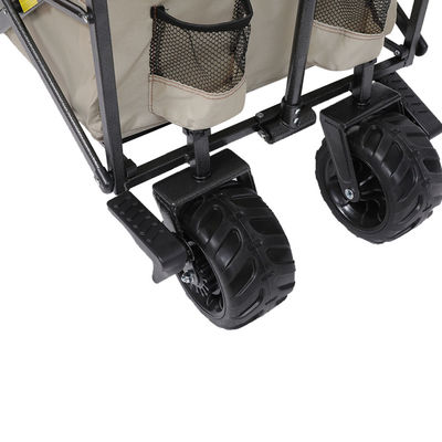 Carrito plegable ergonómico de mango resistente y ligero para campamento y jardín