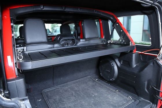 Fácil instalación Rear Utility Cargo Rack para Jeep Wrangler 4 Puertas con Estante de Almacenamiento en la parte superior dura
