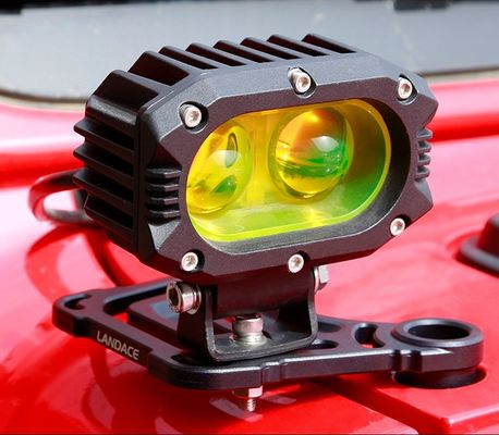 Soportes de montaje de luz para Jeep Wrangler con capó de aluminio