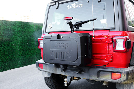 2018- Caja de almacenamiento de la puerta de cola de aleación de aluminio Reemplazo de rueda de repuesto para Jeep Wrangler JL JK