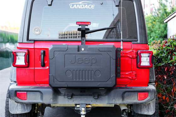 Caja de almacenamiento de la puerta de cola de aleación de aluminio Reemplazo de rueda de repuesto para Jeep Wrangler JL JK