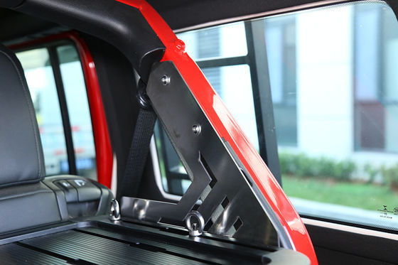 Revestimiento en polvo Puerta trasera de metal Baúl del auto Almacenamiento de botas interior Estante para Jeep Wrangler JL JK 2013-2017