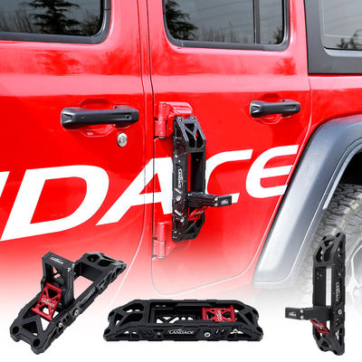 Pedal plegable de pies para automóviles para Jeep Wrangler JL JK Anodizado de aleación de aluminio CNC grabado