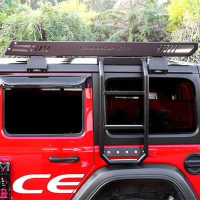 Jeep Wrangler JL JK Roof Rack Tray con carenado de viento y soporte de equipaje de aleación de aluminio