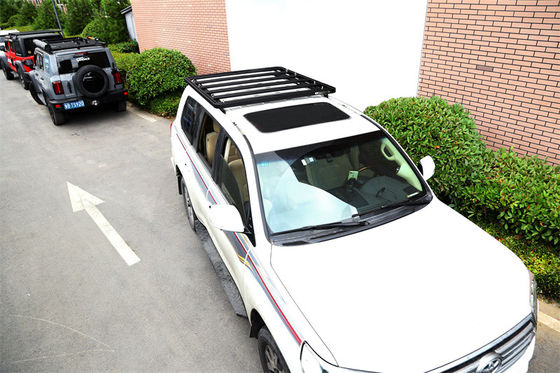 TOYOTA LC 200 Black Flat Roof Racks Equipo de equipaje soporte para bicicletas para vehículos 4x4