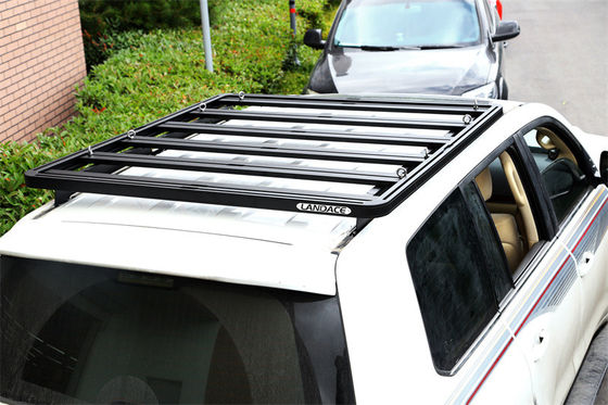 TOYOTA LC 200 Black Flat Roof Racks Equipo de equipaje soporte para bicicletas para vehículos 4x4
