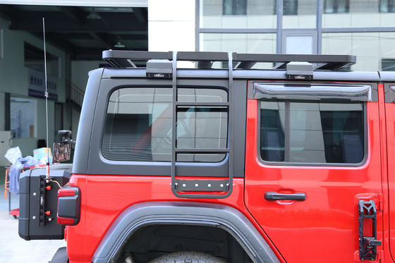 Plataforma de bastidor de techo de escalera lateral directa para Jeep Wrangler JL Revestimiento en polvo negro personalizado