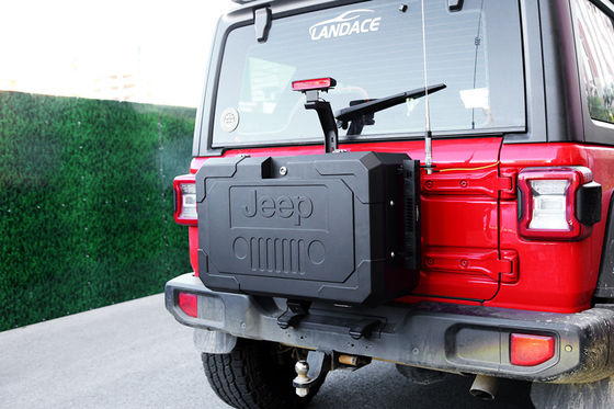 Caja de almacenamiento de la puerta de cola de aleación de aluminio Reemplazo de rueda de repuesto para Jeep Wrangler JL JK