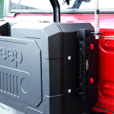 Caja de almacenamiento de la puerta de cola de aleación de aluminio Reemplazo de rueda de repuesto para Jeep Wrangler JL JK