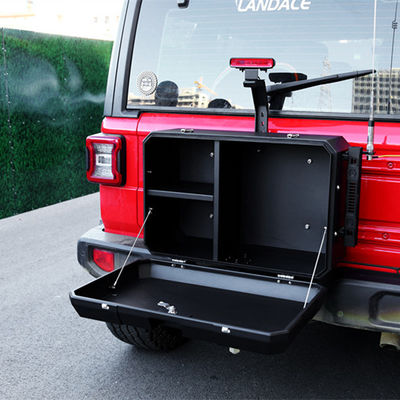 Caja de almacenamiento de la puerta de cola de aleación de aluminio Reemplazo de rueda de repuesto para Jeep Wrangler JL JK