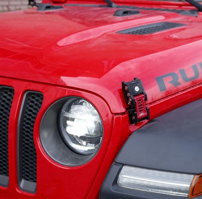 Año 2018- Kit de cerradura de capucha de proceso CNC negro para aventuras fuera de carretera de larga duración