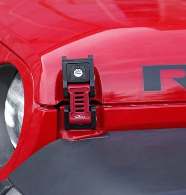 Año 2018- Kit de cerradura de capucha de proceso CNC negro para aventuras fuera de carretera de larga duración