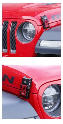 Tamaño personalizado Rojo Negro Cerradura Cerradura Capó Captura Kit de cerraduras para Jeep Wrangler JK J