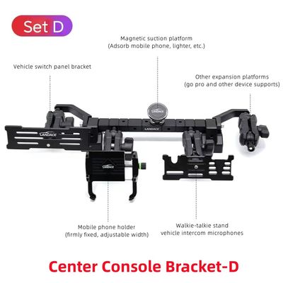 Soporte para teléfono móvil con consola central de aleación de aluminio aceptada por OEM para Jeep WranglerJL