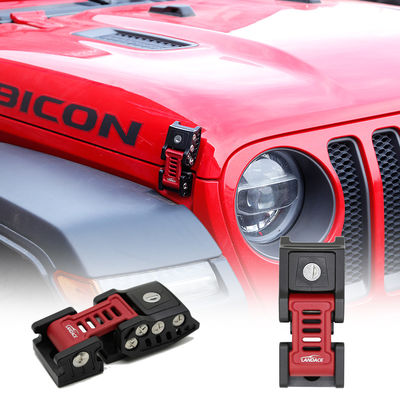 Jeep JL Personalización 2X Capó de aluminio Cerradura Cerradura de la hebilla con superficie anodizante