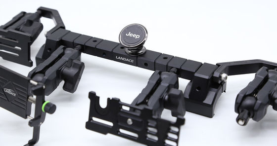 360 grados de rotación ajustable MULTIPROPÓSICO DASH montar kit para el Jeep Wrangler en negro