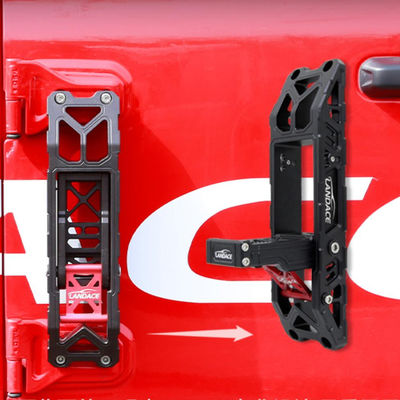 Testado de aleación de aluminio de puerta plegable bisagra paso pie pedale de la escalera Kit para Jeep Wrangler