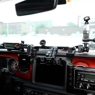 Jeep Wrangler Telefono GoPro CB Micrófono y portador de cámaras DSLR con diseño geométrico