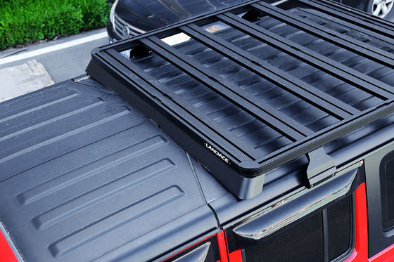 Jeep Wrangler JL JK Plataforma de equipaje Modificación de accesorios bandeja de techo plano bastidor de techo negro